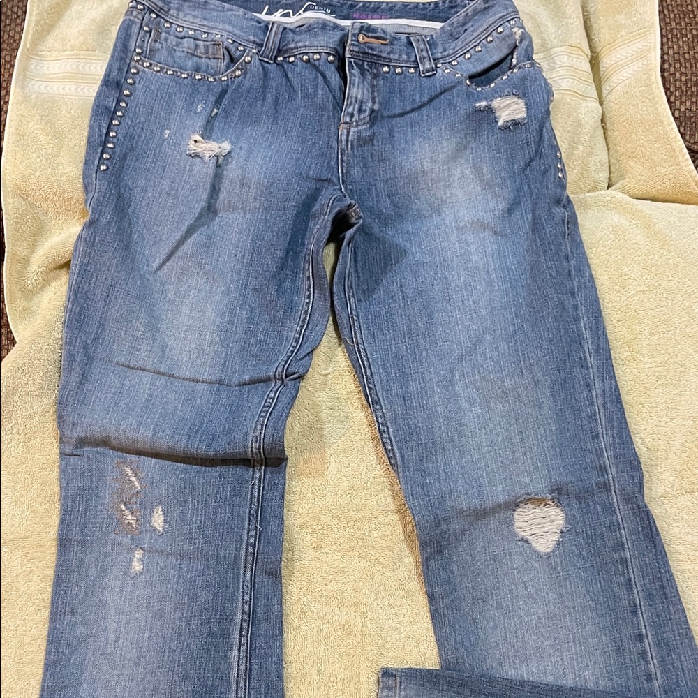 INC International Concepts Blue Straight Leg Jeans